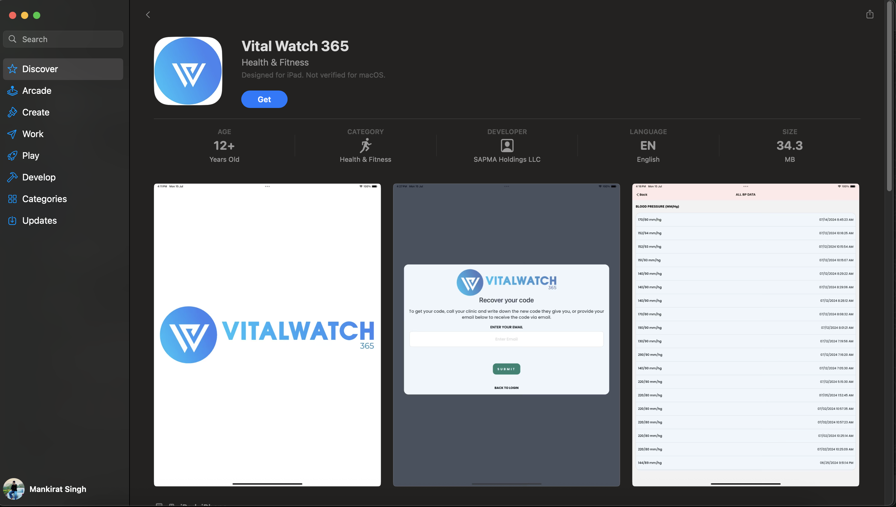 Fitness tracker app